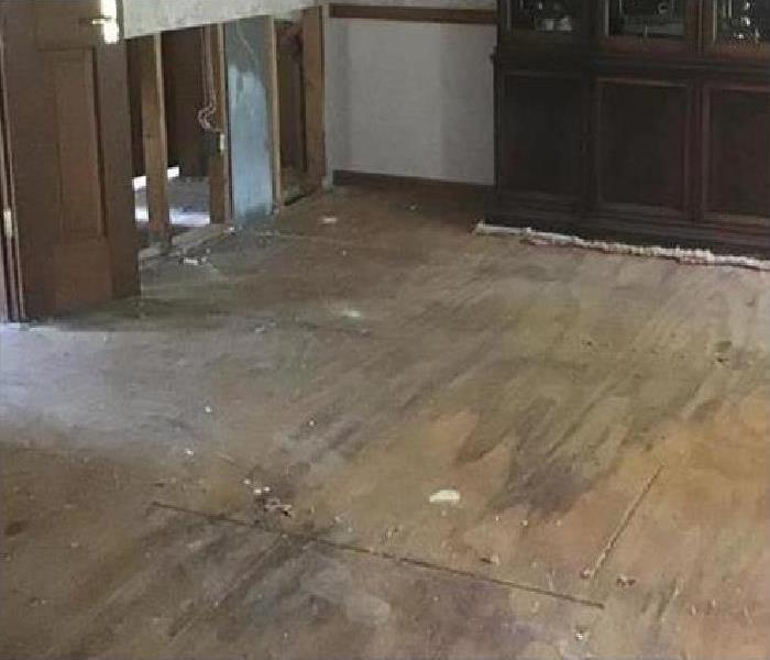 flooring removed after flood