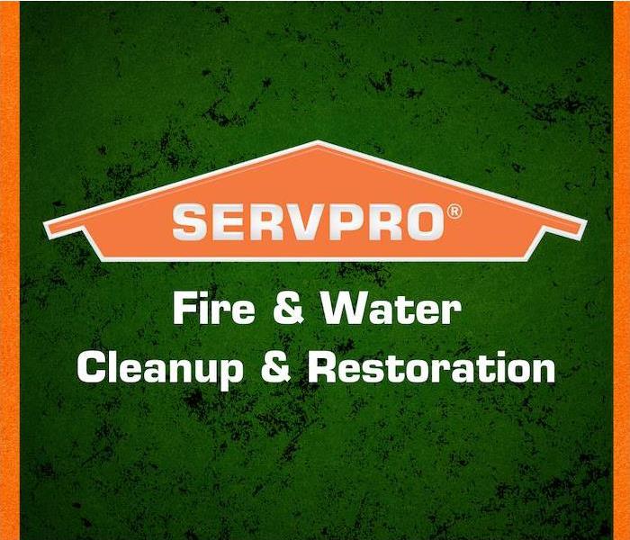 SERVPRO fire and water cleanup sign